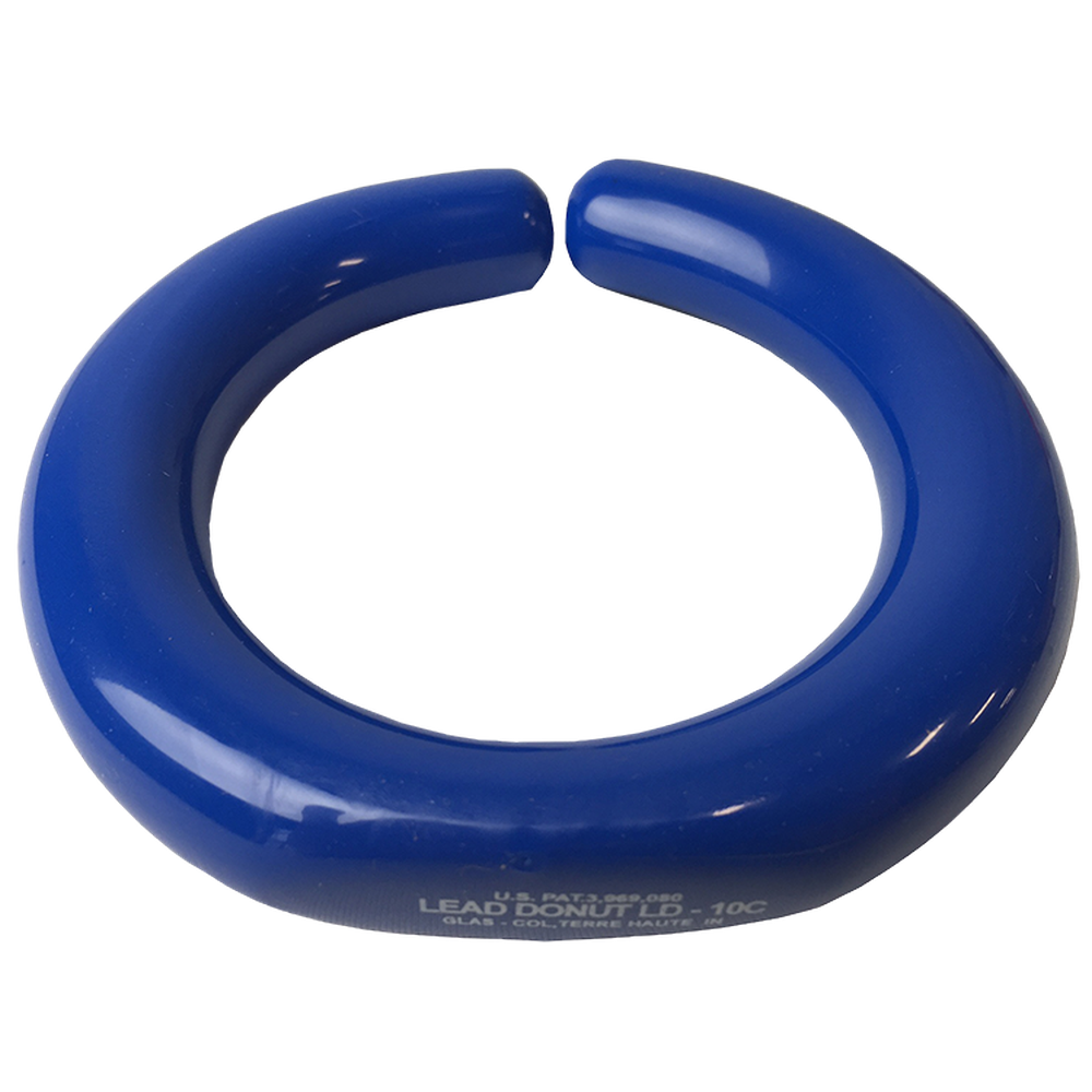 Lead Donut Stabilizer. Open "split ring" design. PVC-Coated. Blue. 10 cm ID